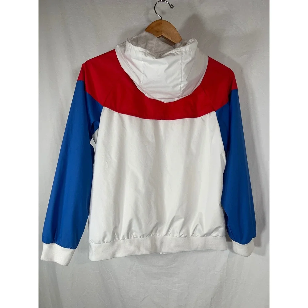 Nike Sportswear Windrunner Hooded Jacket Red White Blue Kids Large